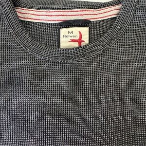 RELWEN Mens Bi-Waffle Crew | Charcoal | Medium